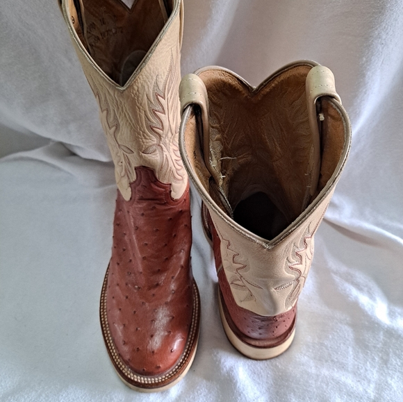 TONY LAMA OSTRICH MENS BOOTS - Picture 5 of 14